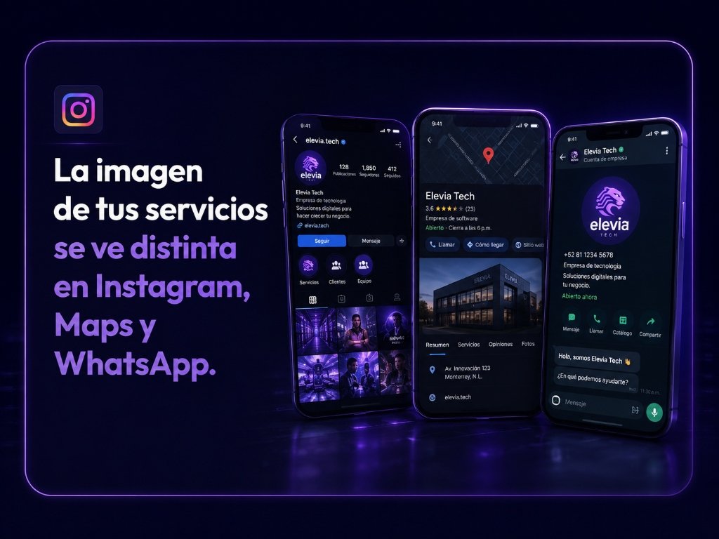 La imagen de tus servicios se ve distinta en Instagram, Maps y WhatsApp