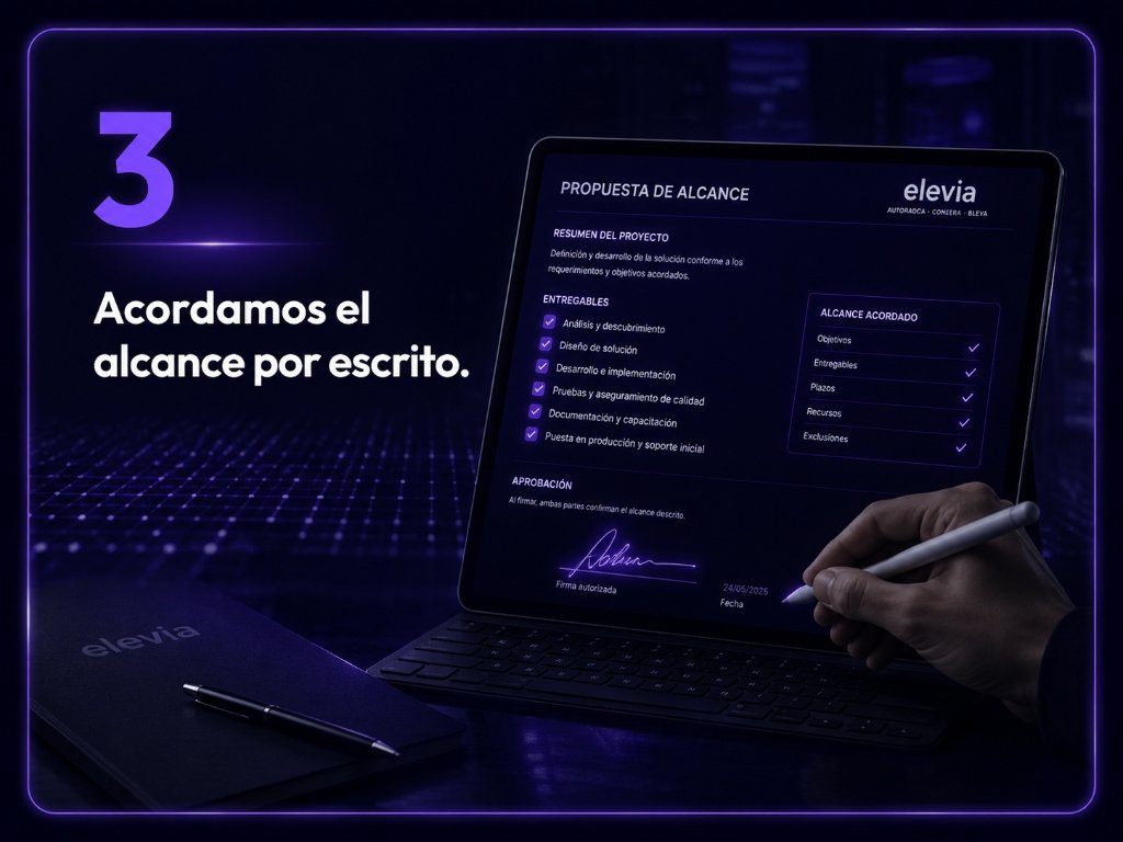 3. Acordamos el alcance por escrito