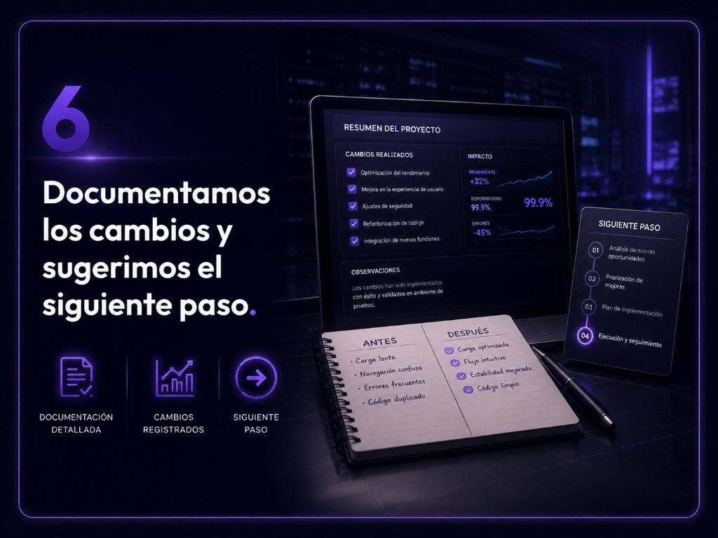 6. Entregamos y documentamos los cambios