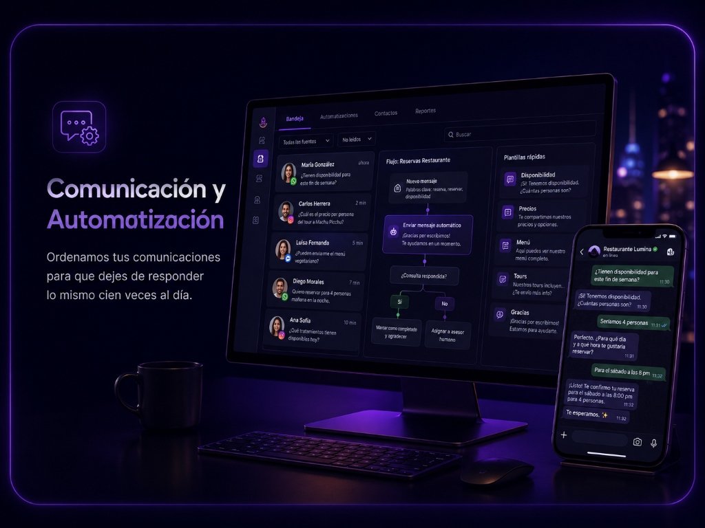 Comunicación y Automatización - Respuestas inmediatas a preguntas frecuentes y orientación de clientes