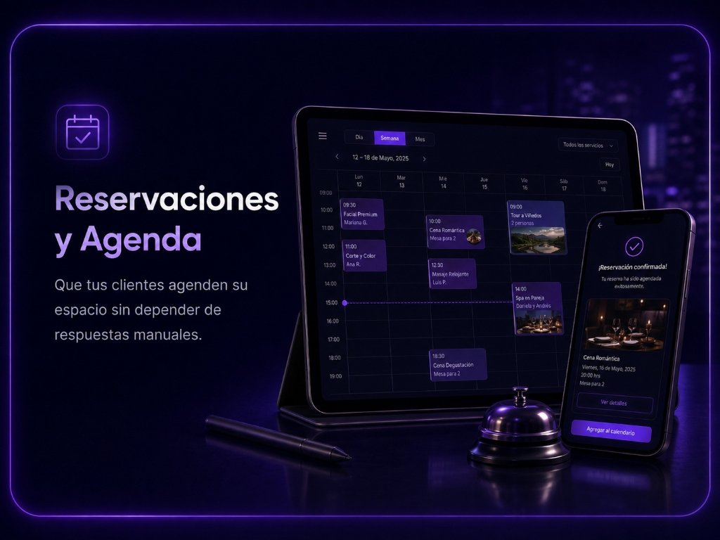 Reservaciones y Agenda - Que tus clientes agenden su espacio sin depender de respuestas manuales